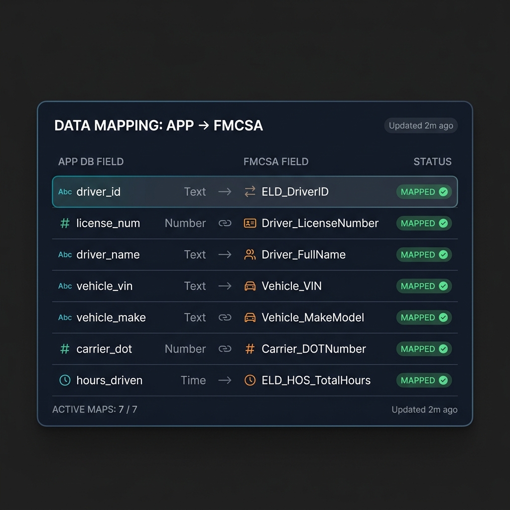 Data Mapping UI Snapshot